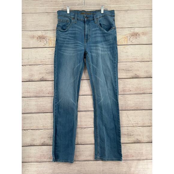 Cody James Yeehaw Stackable Straight Jeans Mens 35x30 Blue Light Wash Denim - Picture 1 of 11